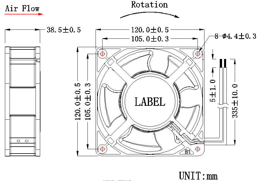 12038交流風扇尺寸 12038交流風扇尺寸